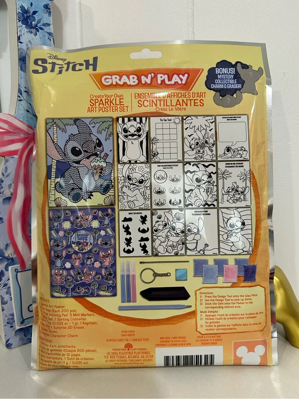Disney Grab N' Play Kids Activity Packs - Blue, Green, Yellow, Pink